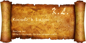 Kocsák Lajos névjegykártya